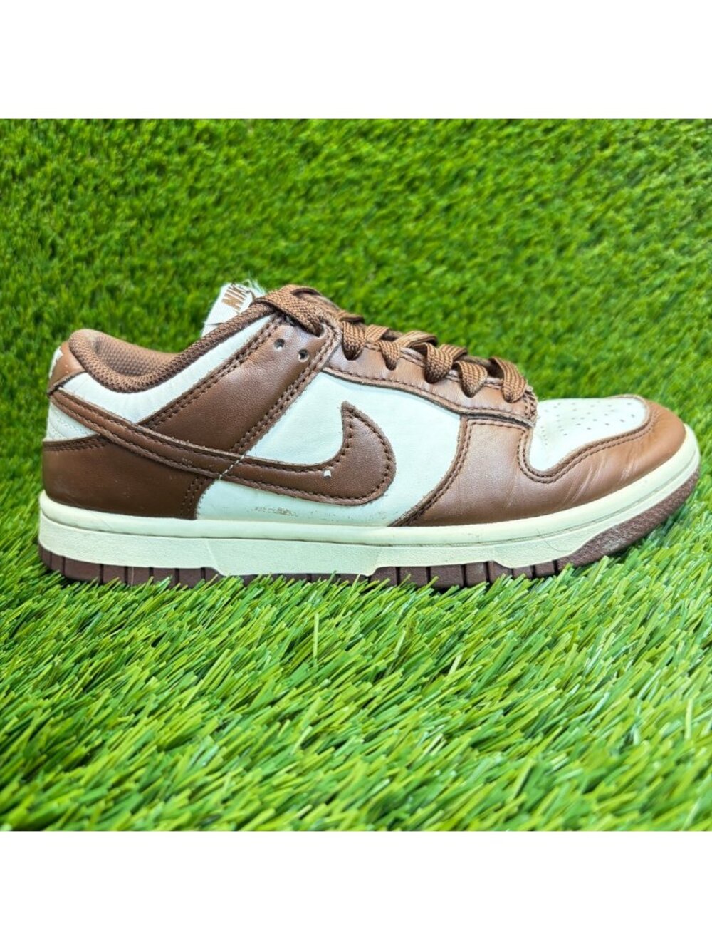 Nike Dunk Low Cacao Wow Women Size 6 White Brown Athletic Leather Shoes Sneakers